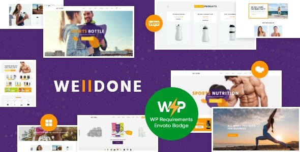 Welldone v2.4 体育与健身营养和补品商店WordPress主题下载