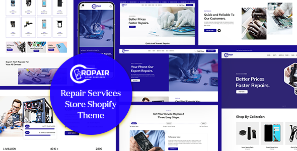 Ropair V1.0.1-手机计算机和电子维修服务商店Shopify主题OS 2.0下载