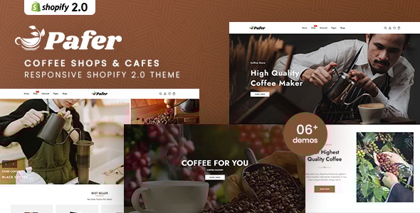 Pafer 1.0 – 咖啡店和咖啡馆Shopify 2.0主题