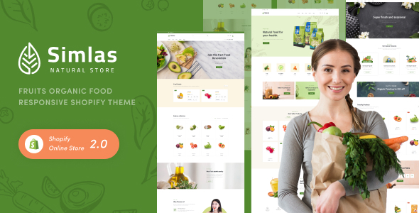 Simlas 1.0 -水果有机食品反应式Shopify主题下载