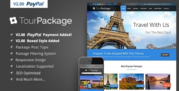 Tour Package v5.4.4 WordPress 旅行/旅游主题下载