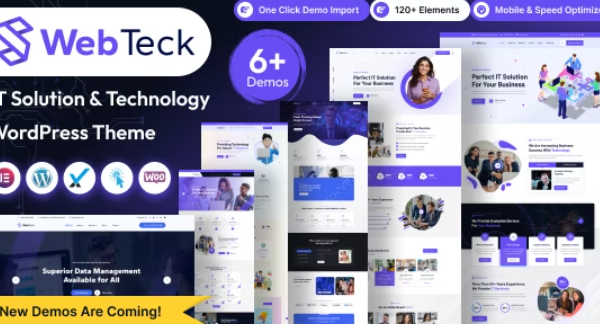 Webteck v2.0 IT解决方案和技术WordPress主题下载