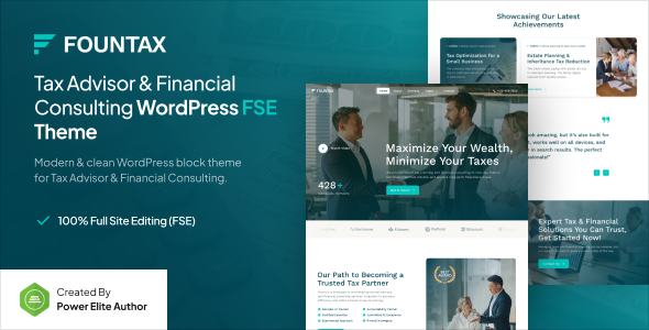 Fountax v1.0.1 – 税务顾问和财务咨询 FSE WordPress 主题下载