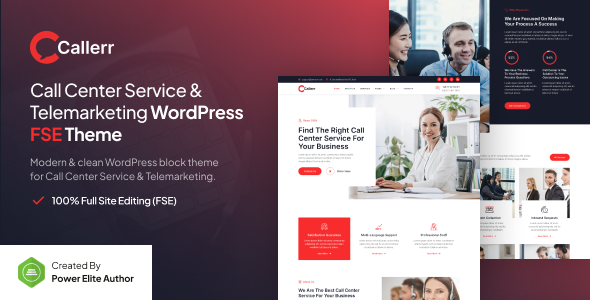 Callerr v1.0.1 – 呼叫中心服务和电话营销 FSE WordPress 主题下载