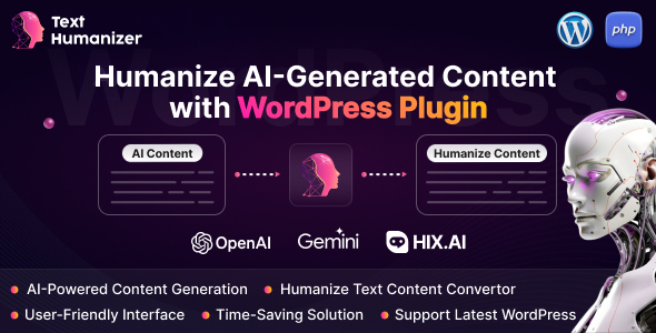 TextHumanizer v1.0 – Humanize AI 内容生成器 WordPress 插件下载