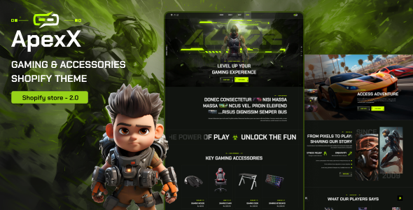 ApexX v1.1 – 电子竞技和游戏商店 Shopify 主题下载