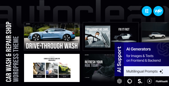Auto Clean 1.0 – 洗车和修理店 WordPress 主题下载