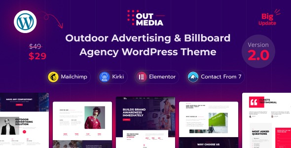 Outmedia v1.0.1 – 户外广告和广告牌代理WordPress主题下载