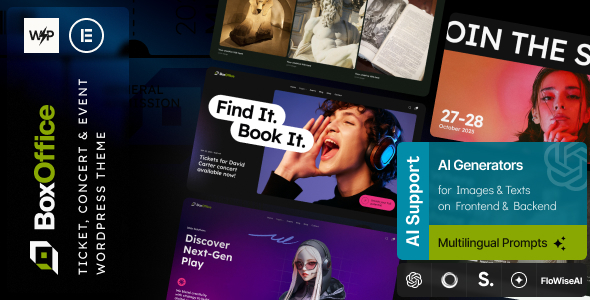 BoxOffice v1.0 – 门票、音乐会和活动 WordPress 主题下载