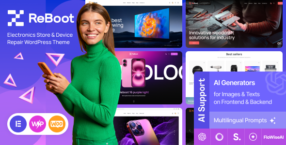 Reboot v1.0 – 电子商店和设备维修 WordPress 主题下载