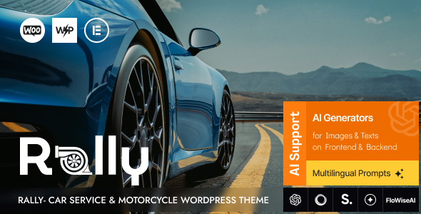 Rally v1.1 – 汽车服务和摩托车 WordPress 主题下载
