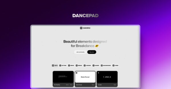 Dancepad v2.1.0 Breakdance精美elements元素组件插件下载