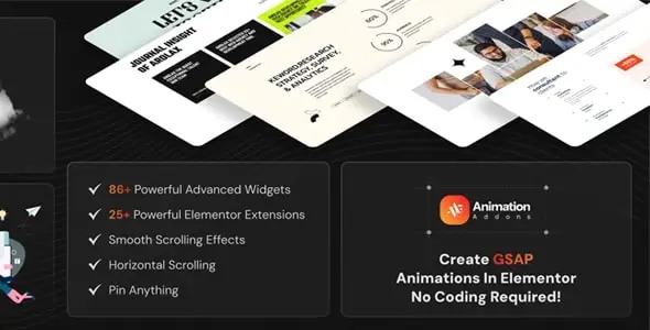 Animation Addons for Elementor Pro v2.4.16 Elementor Pro 的动画插件下载