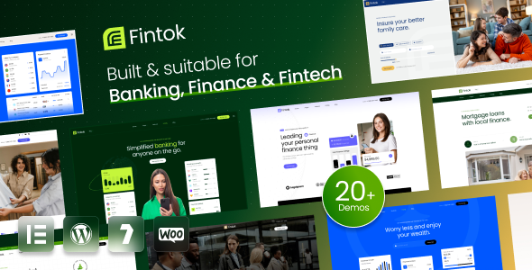 Fintok v1.0.0 银行金融和金融科技 WordPress 主题下载