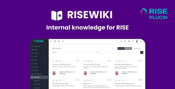 RiseWiki v1.0.1 – RISE 的内部知识PHP源码下载
