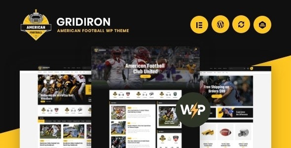 Gridiron v1.0.14 美式足球和 NFL 超级碗球队 WordPress 主题下载