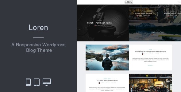 Loren v2.6.5 响应式 WordPress 博客主题下载