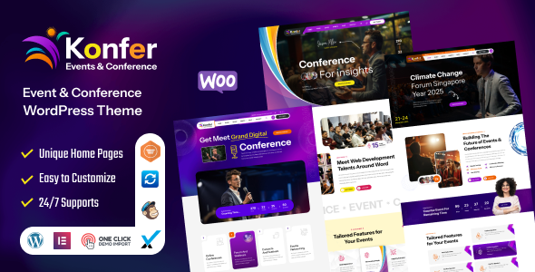 Konfer v1.3 – 会议和活动 WordPress 主题下载