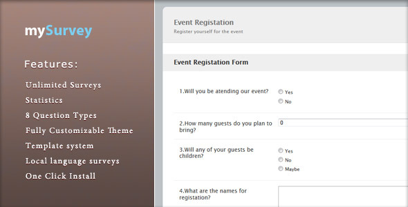 mySurvey v1.5 创建调查问卷PHP源码下载
