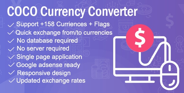 COCO – Currency Converter – 10 August 2025 货币转换器PHP源码下载