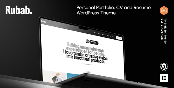 Rubab v1.0.1 个人Portfolio WordPress 主题下载