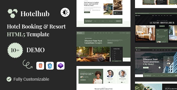 Hotelhub v1.0 – 酒店预订及旅游度假村HTML5模板下载