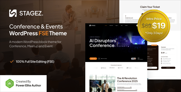 Stagez v1.0.0 – 会议和活动 FSE WordPress 主题下载