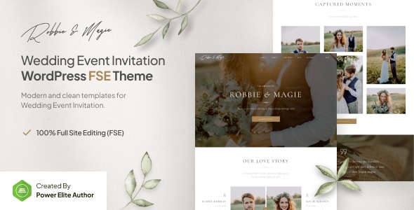 Robbie & Magie v1.0.1 婚礼活动邀请WP主题下载