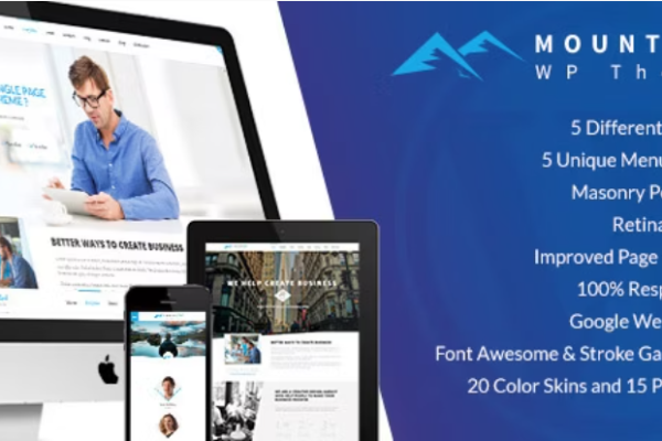 MountCool v3.2 单页PortfolioWordPress 主题下载