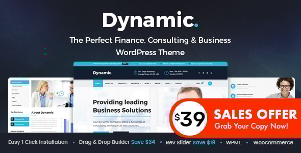 Dynamic v3.2 – 金融和咨询业务 WordPress 主题下载