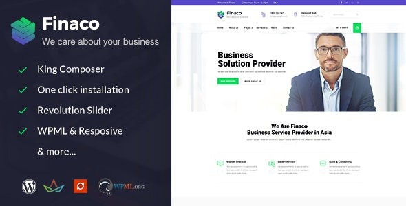 Finaco v2.8 咨询和商业 WordPress 主题下载
