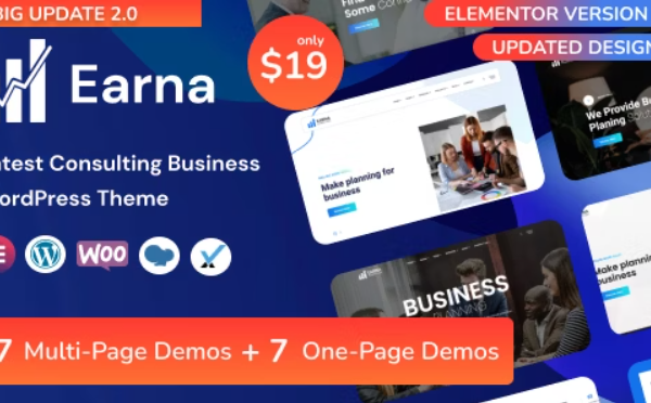Earna v1.1.2 咨询业务 WordPress 主题下载