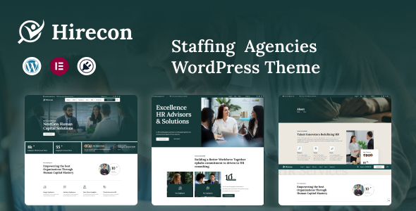 Hirecon v1.0.0 人力资源代理机构 WordPress 主题下载