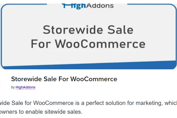Storewide Sale For WooCommerce v1.0.8 促销批量设置插件下载