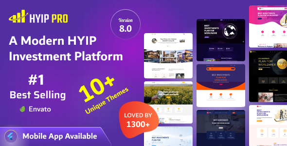 HYIP PRO v8.0 – 现代 HYIP 投资平台PHP源码下载