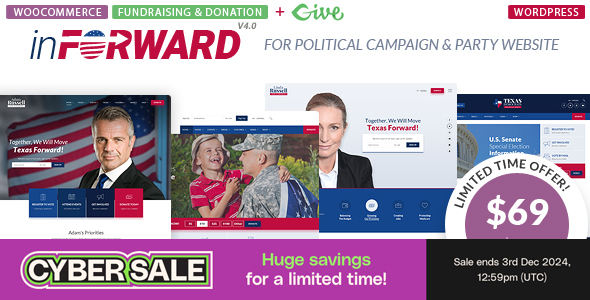 inForward v4.1 政治竞选和政党 WordPress 主题下载