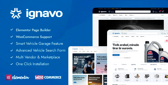 Ignavo v1.0.3 汽车零部件 WooCommerce 主题下载