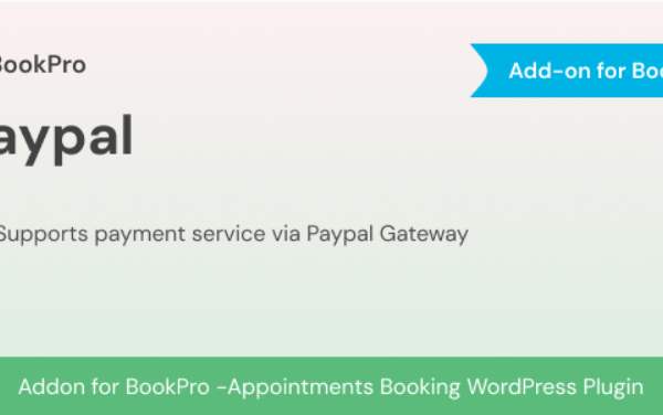 PayPal Payments Standard Add-on for BookPro Plugin v1.0.0 wordpress插件下载