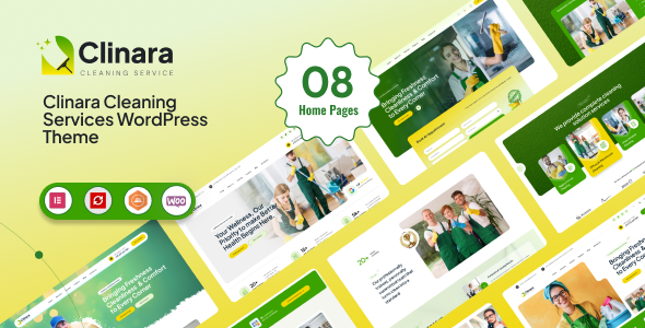 Clinara v1.0.0 – 清洁服务 WordPress 主题下载