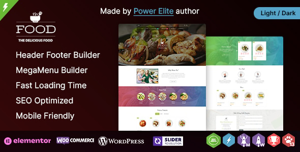Food v3.0.1 美食WordPress Elementor 主题下载