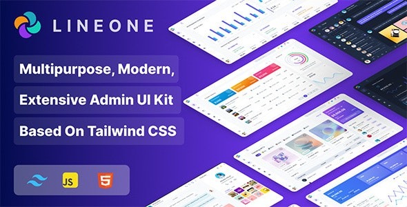 Lineone v3.1.1 Tailwind CSS 管理模板 HTML，HTML + Laravel源码下载