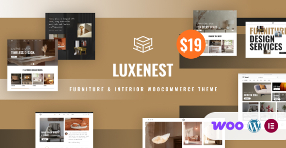 LuxeNest v1.0.0 家具和室内装饰 WooCommerce WordPress主题下载