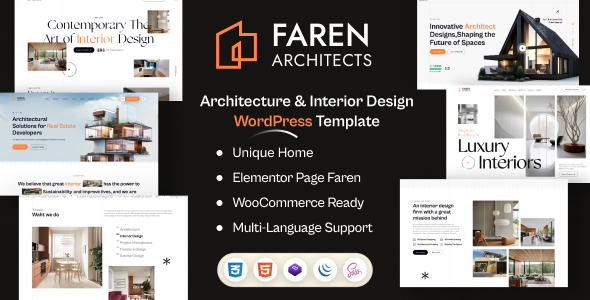 Faren v1.0.1 – 建筑和室内设计 WordPress 主题下载