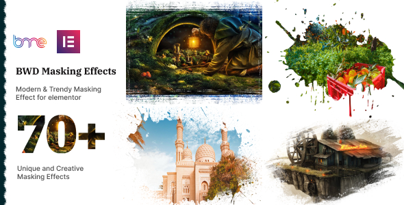 BWD Masking Effects for Elementor v2.4 BWD 遮罩效果Elementor设计元素插件下载
