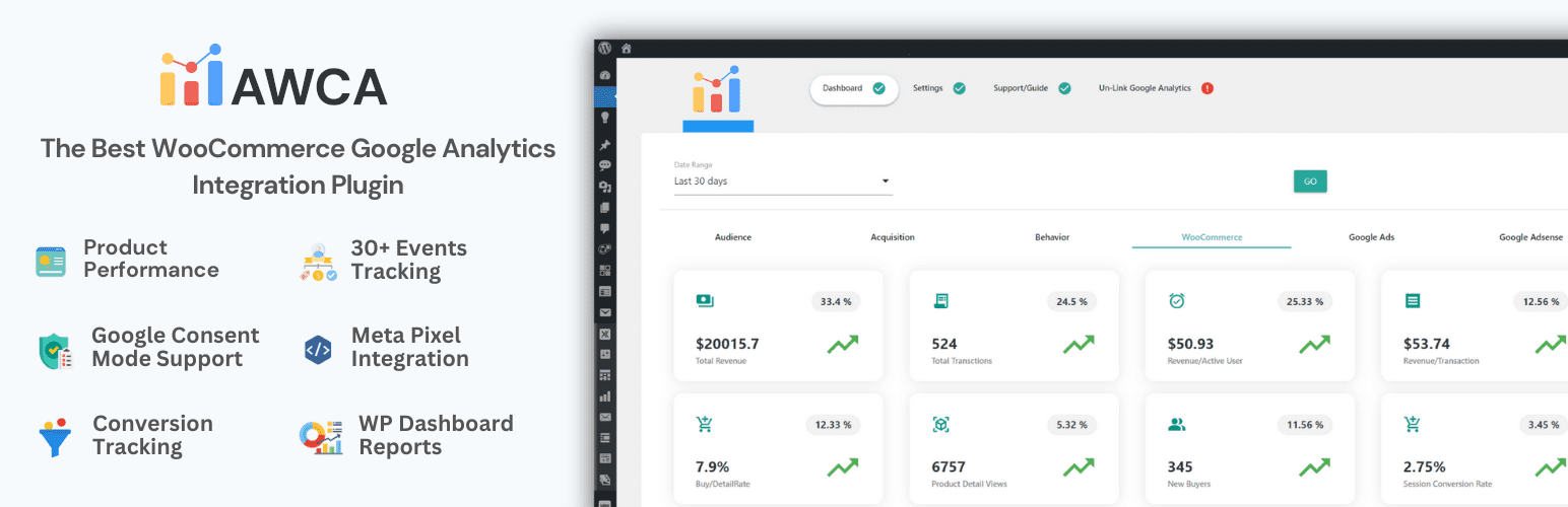 Advanced WC Analytics Pro v3.18.0 网站数据分析插件下载_芒果运营