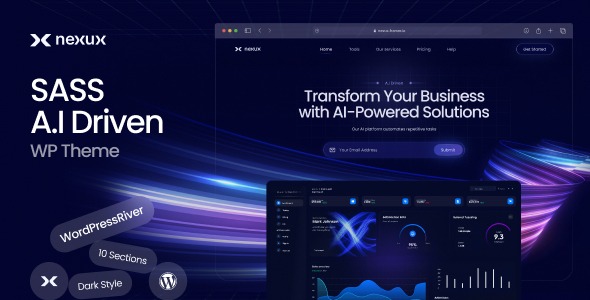 Nexux v1.0.3 SaaS 着陆页 WordPress 主题下载