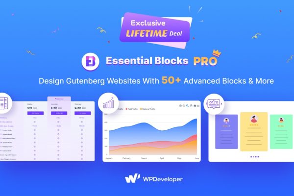 Essential Blocks Pro v2.6.0 适用于 Gutenberg 的设计元素组件插件下载