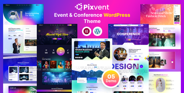 Pixvent v1.1 – 活动和会议 WordPress 主题下载