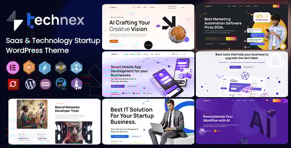 Technex v1.0.3 – Elementor 技术与软件 WordPress 主题下载