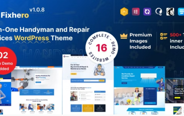 Fixhero v1.2.6 杂工水管维修服务wordpress主题下载